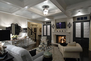 coffered ceiling in the Orleans house plan