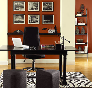 Benjamin Moore Vibrant Red Home Office