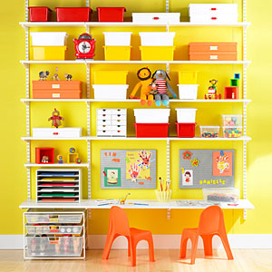 The Container Store elfa White Kids Workstation