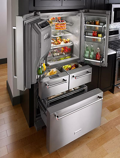 KitchenAid 25.8 Cu. Ft. 36" Multi-Door Freestanding Refrigerator with Platinum Interior