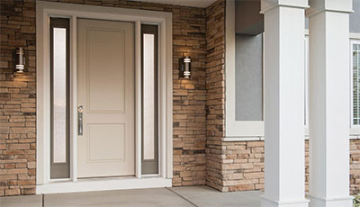 Therma-Tru Doors Smooth Star with Granite Glass