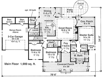 House Plan 9664 Floor Plan