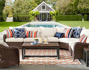 Pottery Barn Torrey All-Weather Wicker Roll-Arm Sectional Components
