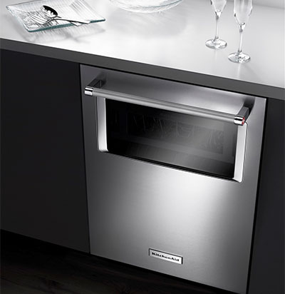 KitchenAid Dishwasher with Window and Lighted Interior
