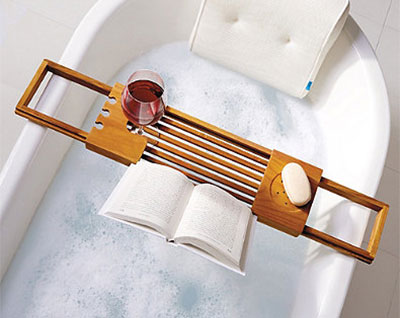 Bed Bath & Beyond Teak Bathtub Tray Caddy 