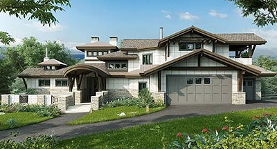 THD-7715 luxury contemporary house plan
