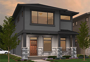 A Narrow, Two-Story Design with Modern Style, Perfect for Tight Neighborhoods