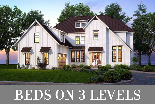 A Three-Story Luxury Design with Enough Bedrooms for a Large Family, Plus an Office and Bonus