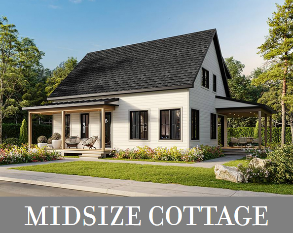 A Compact, Rectangular Cottage with Plenty of Space Including 5 Bedrooms Across 3 Levels
