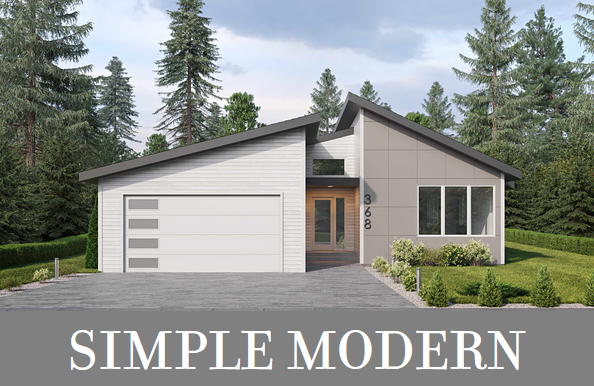 A 1,756-Square-Foot Contemporary Ranch with Three Grouped Bedrooms and Totally Open Living
