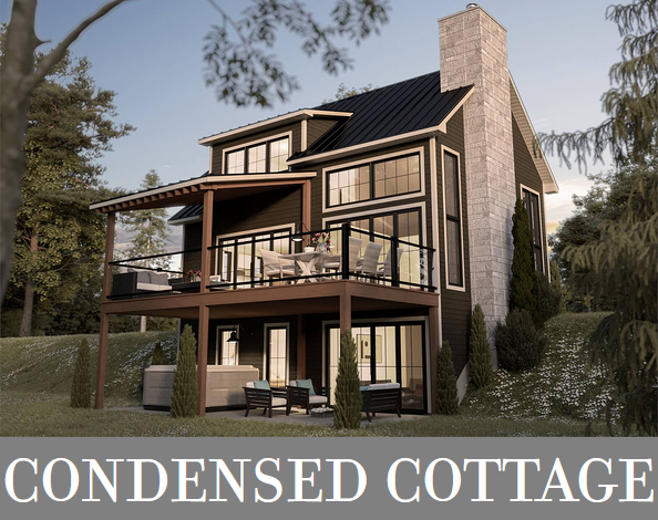 A Beautiful Cottage with a Compact Footprint and Square Footage on Three Levels for a Slope