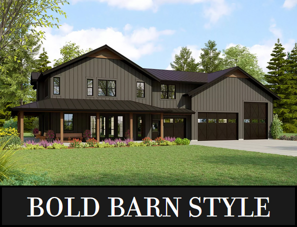 A Broad Barndo with a Midsize House on Two Stories and a Huge Garage with High Ceilings