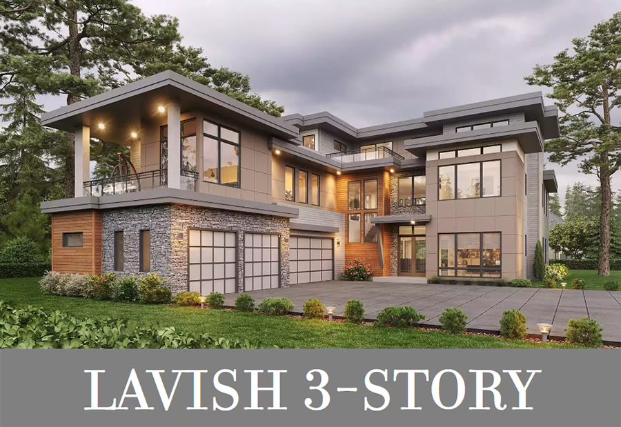 A Dramatic 3-Story Contemporary Home with Seven Bedrooms, Voluminous Living, and Weather Decks