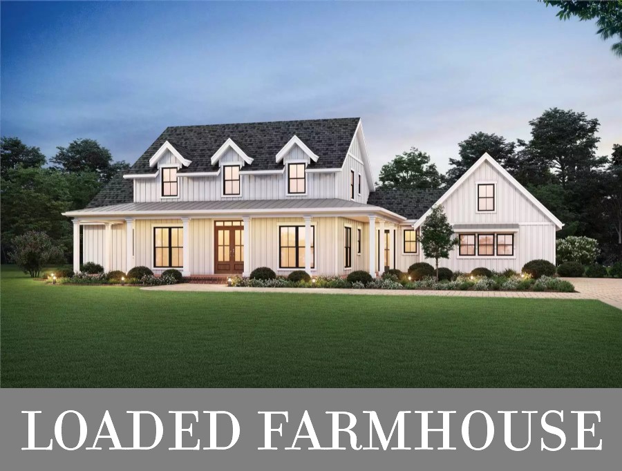 A Classic Gabled Farmhouse with Master and Guest Suites Downstairs and Bedroom Suites Upstairs