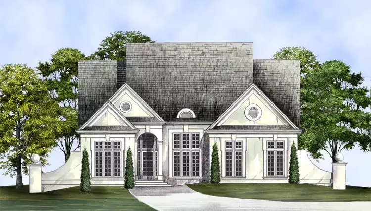 image of colonial house plan 6477