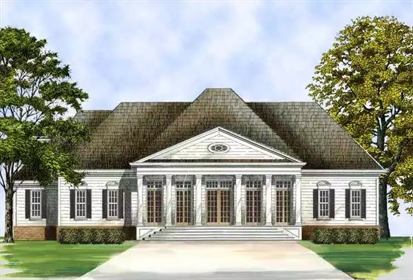 image of colonial house plan 7144