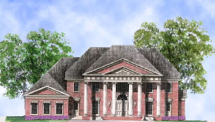 image of colonial house plan 7971