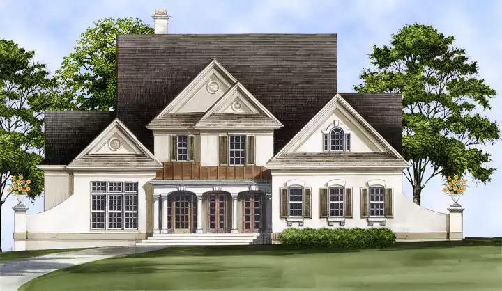 image of 2 story colonial house plan 5983