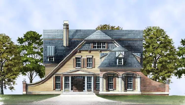 image of colonial house plan 7153