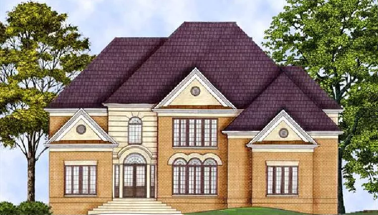 image of french country house plan 8025