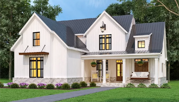 image of 2 story country house plan 8519