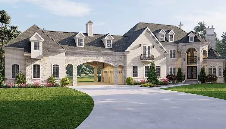 image of large traditional house plan 9650