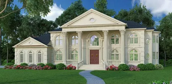 image of 2 story colonial house plan 8079