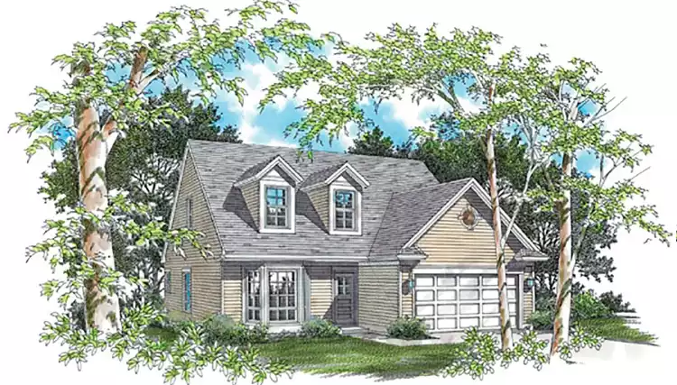 image of colonial house plan 2482
