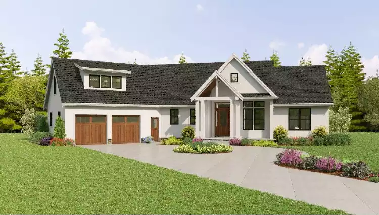 image of ranch house plan 6500
