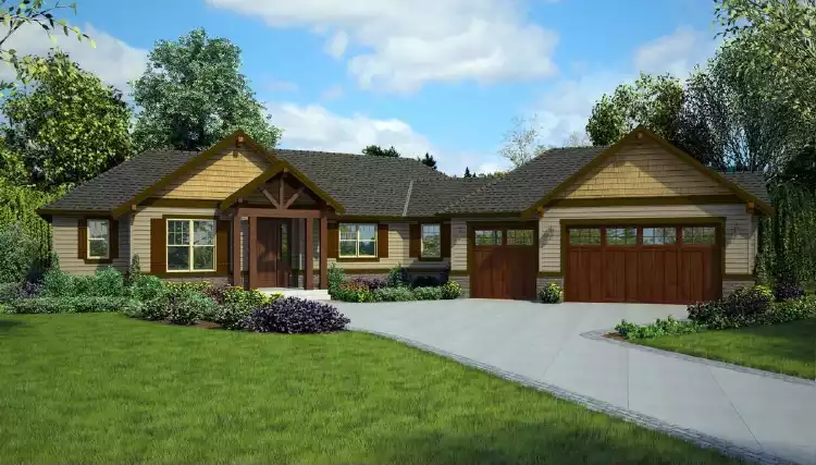 image of ranch house plan 5299