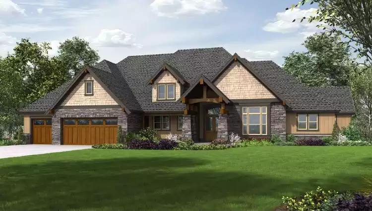 image of french country house plan 6054