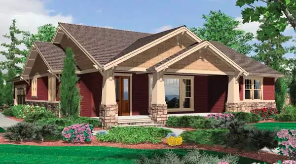 image of bungalow house plan 5258
