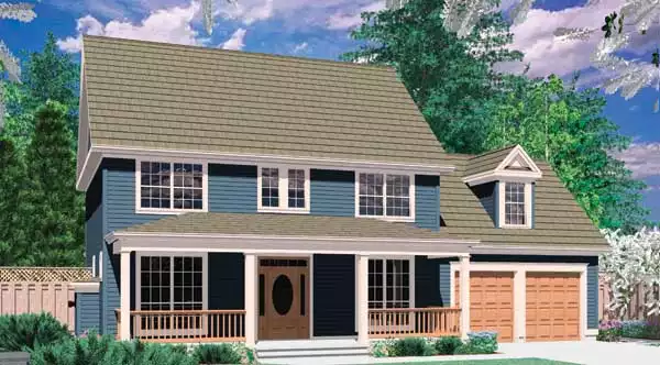 image of 2 story colonial house plan 4326