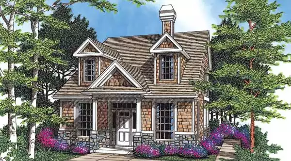 image of colonial house plan 2519
