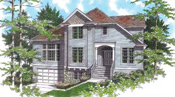 image of colonial house plan 2621