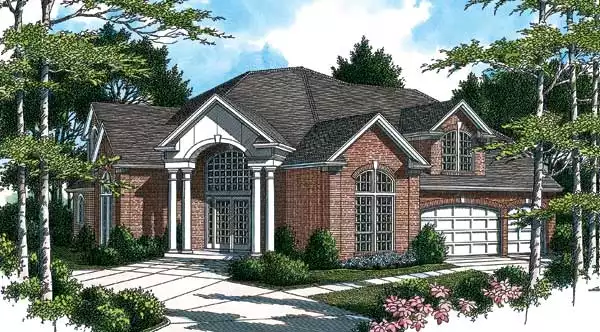 image of colonial house plan 2726