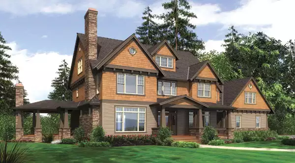 image of 2 story colonial house plan 7353