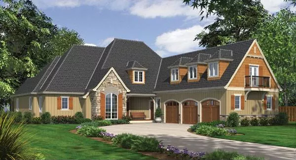 image of french country house plan 8550