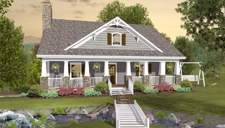 image of affordable country house plan 3061