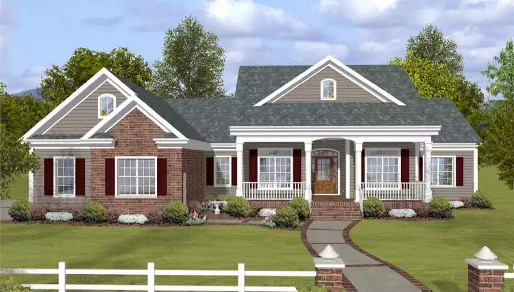 image of ranch house plan 3305