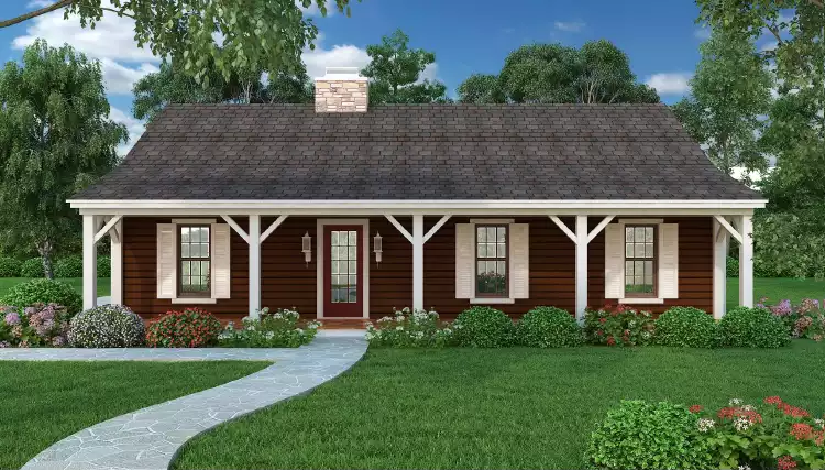 image of ranch house plan 3549