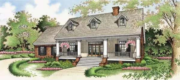 image of colonial house plan 3580