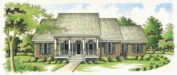 image of colonial house plan 4407