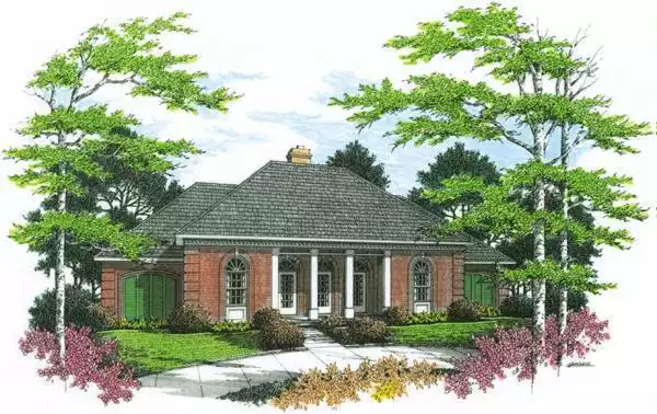 image of colonial house plan 3582