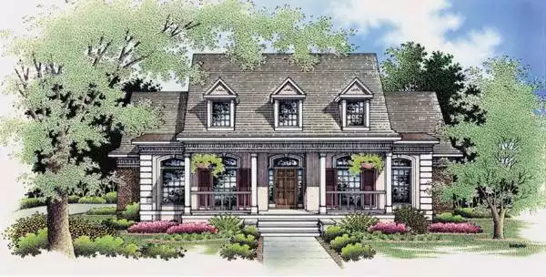 image of colonial house plan 3585