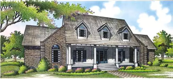 image of colonial house plan 4800