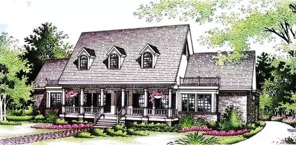 image of colonial house plan 3589