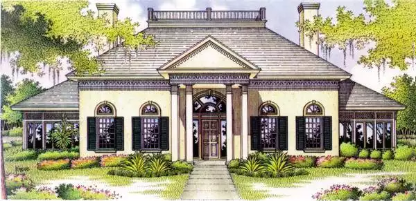image of french country house plan 3605