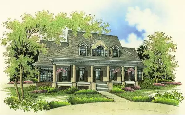 image of colonial house plan 4492