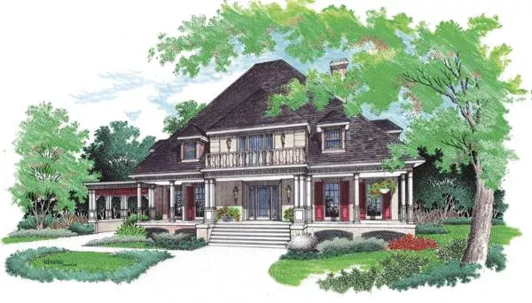 image of colonial house plan 8943